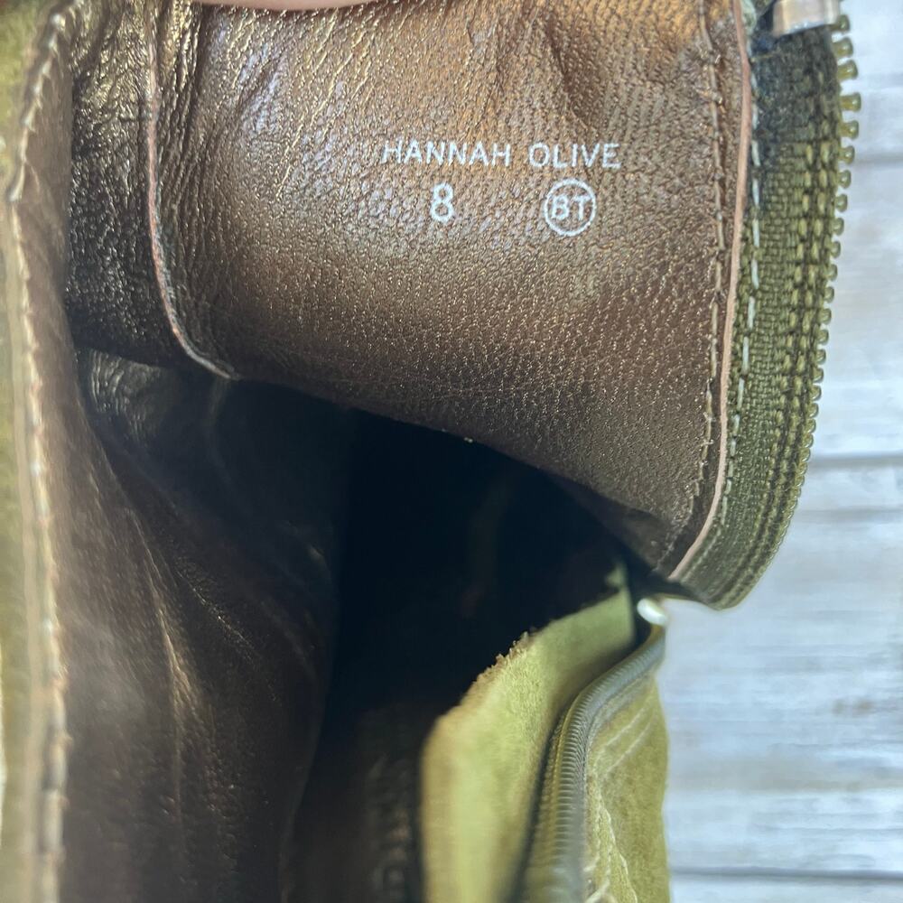 Olive Green Heeled Boots - Picture 13 of 13